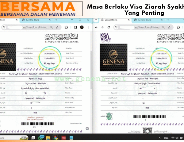 Masa Berlaku Visa Ziarah Syakhsiyah Yang Penting